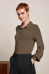 King Louie Carina Blouse Lockett In Black