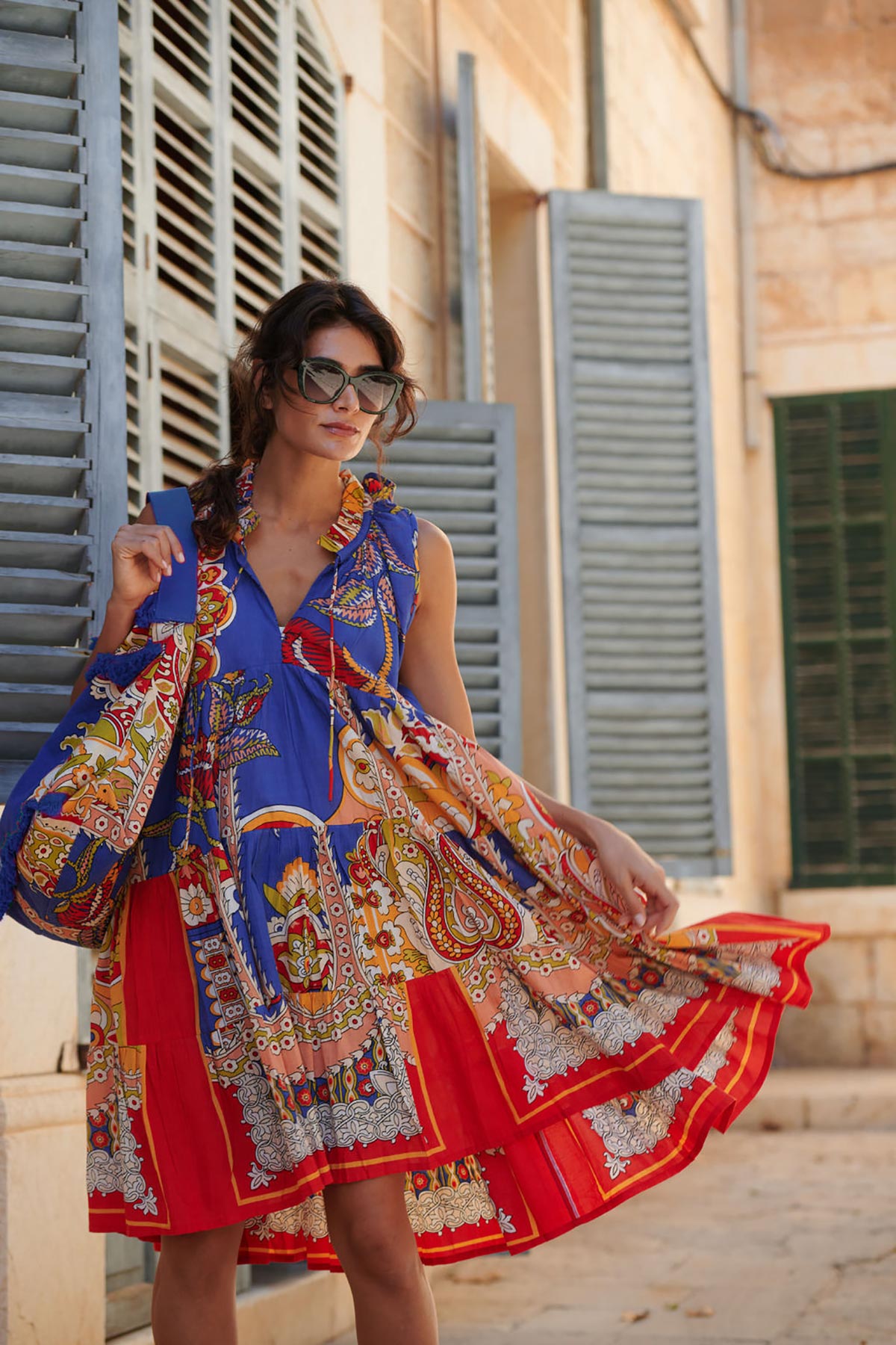 One Hundred Stars Carnival Cobalt Frill Dress