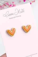 Caron Made Vibrant Heart Stud Earrings