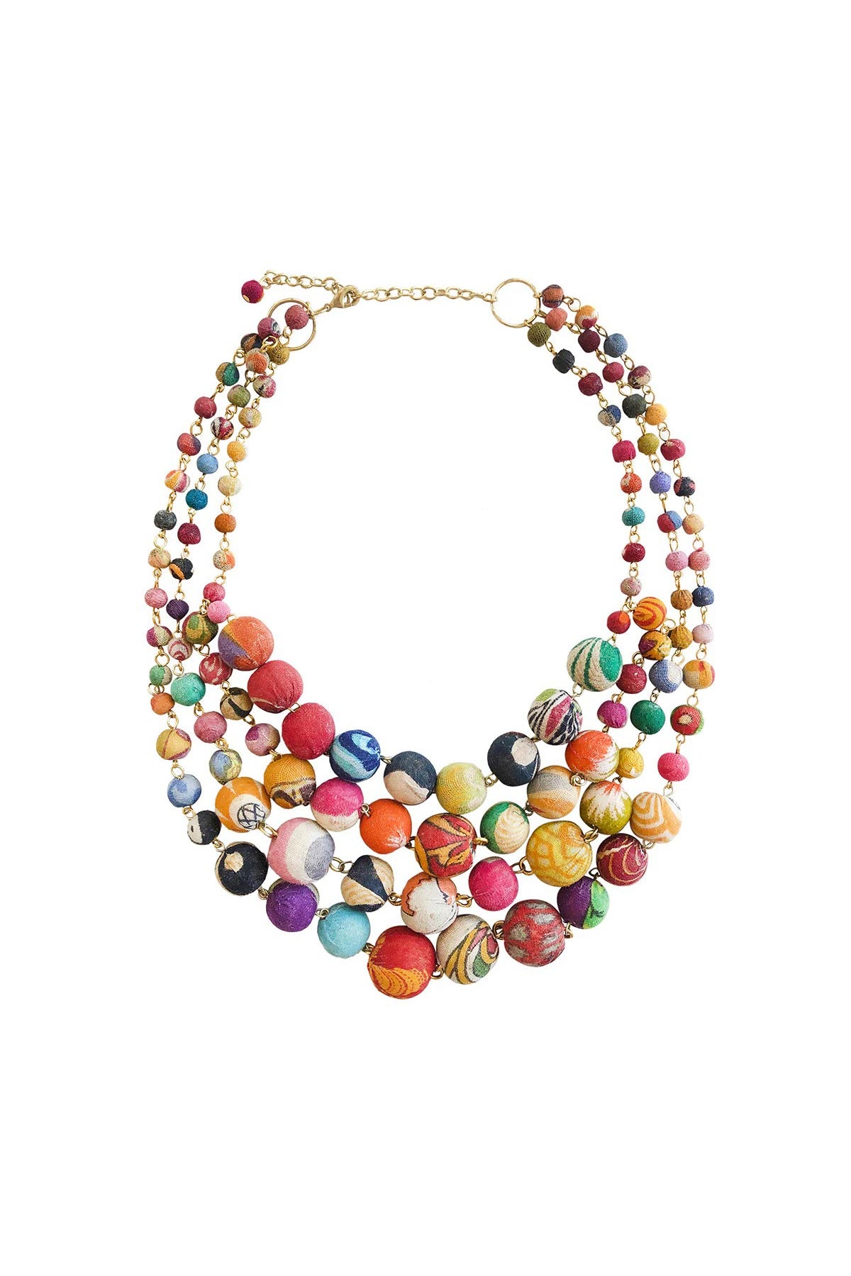 World Finds Cascading Kantha Necklace