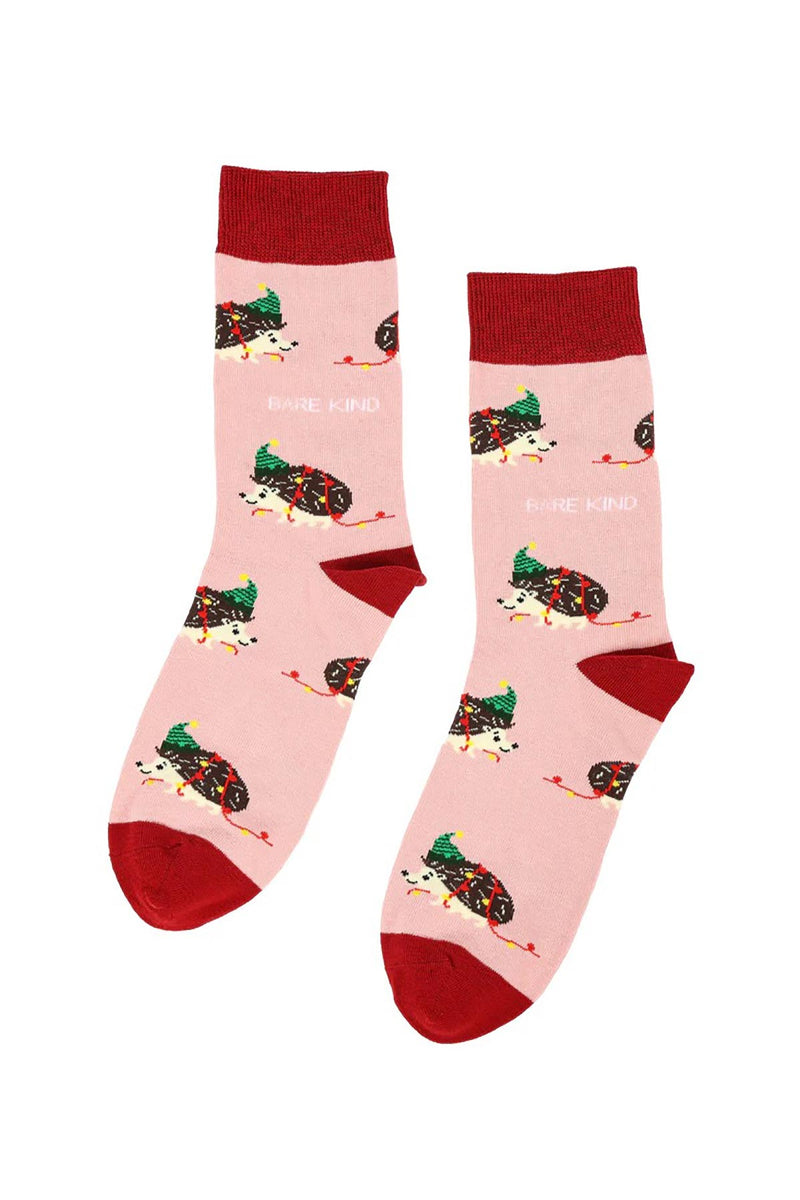 Bare Kind Christmas Save The Hedgehog Bamboo Socks