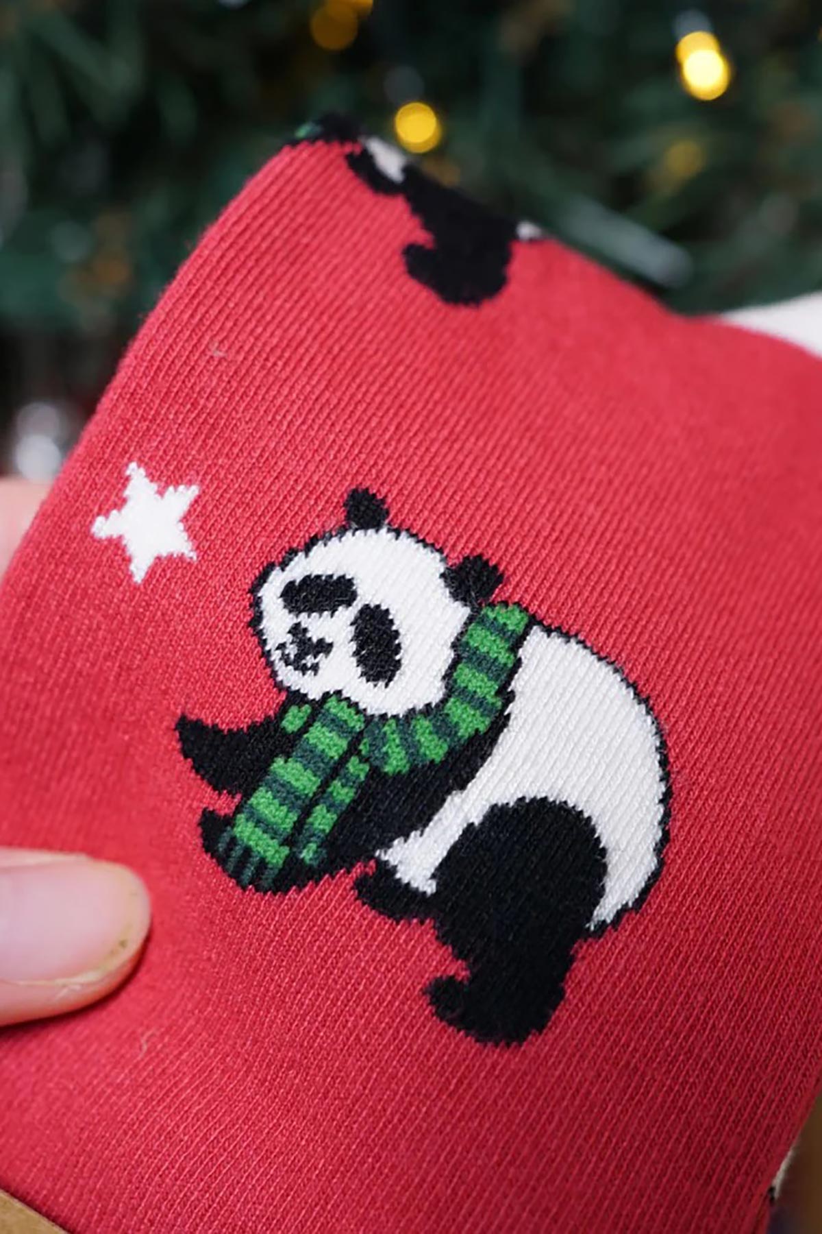 Bare Kind Christmas Save The Pandas Bamboo Socks