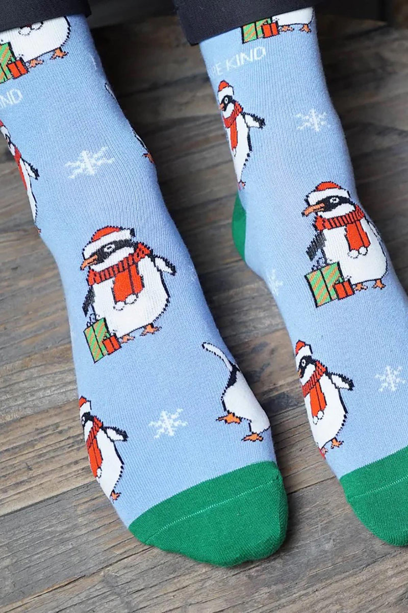 Bare Kind Christmas Save The Penguin Bamboo Socks