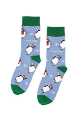 Bare Kind Christmas Save The Penguin Bamboo Socks