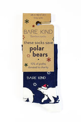 Bare Kind Christmas Save The Polar Bears Bamboo Socks