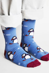 Bare Kind Christmas Save The Puffins Bamboo Socks