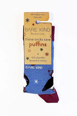 Bare Kind Christmas Save The Puffins Bamboo Socks