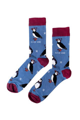 Bare Kind Christmas Save The Puffins Bamboo Socks