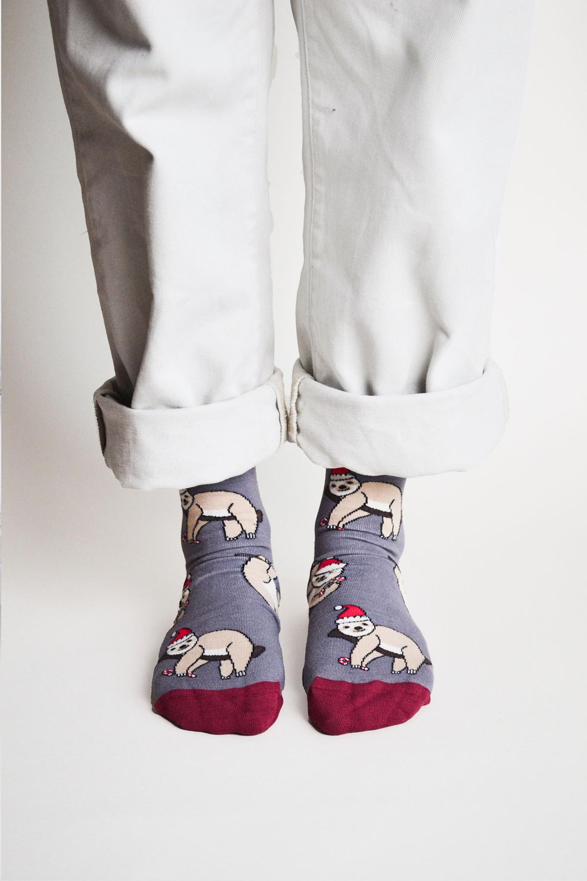 Bare Kind Christmas Save The Sloths Bamboo Socks