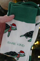 Bare Kind Christmas Save The Turtle Bamboo Socks