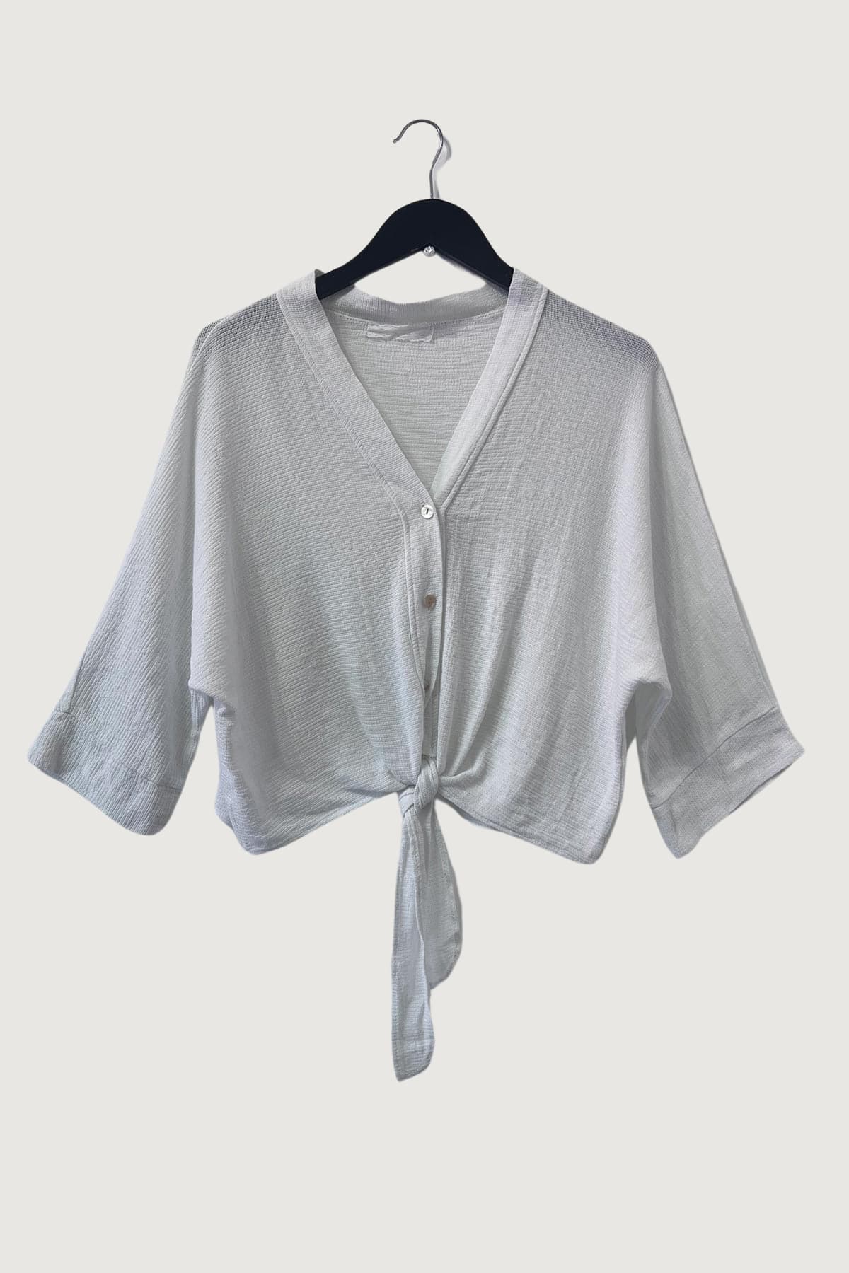 Mia Strada London Cotton And Linen Cardigan Jacket In White