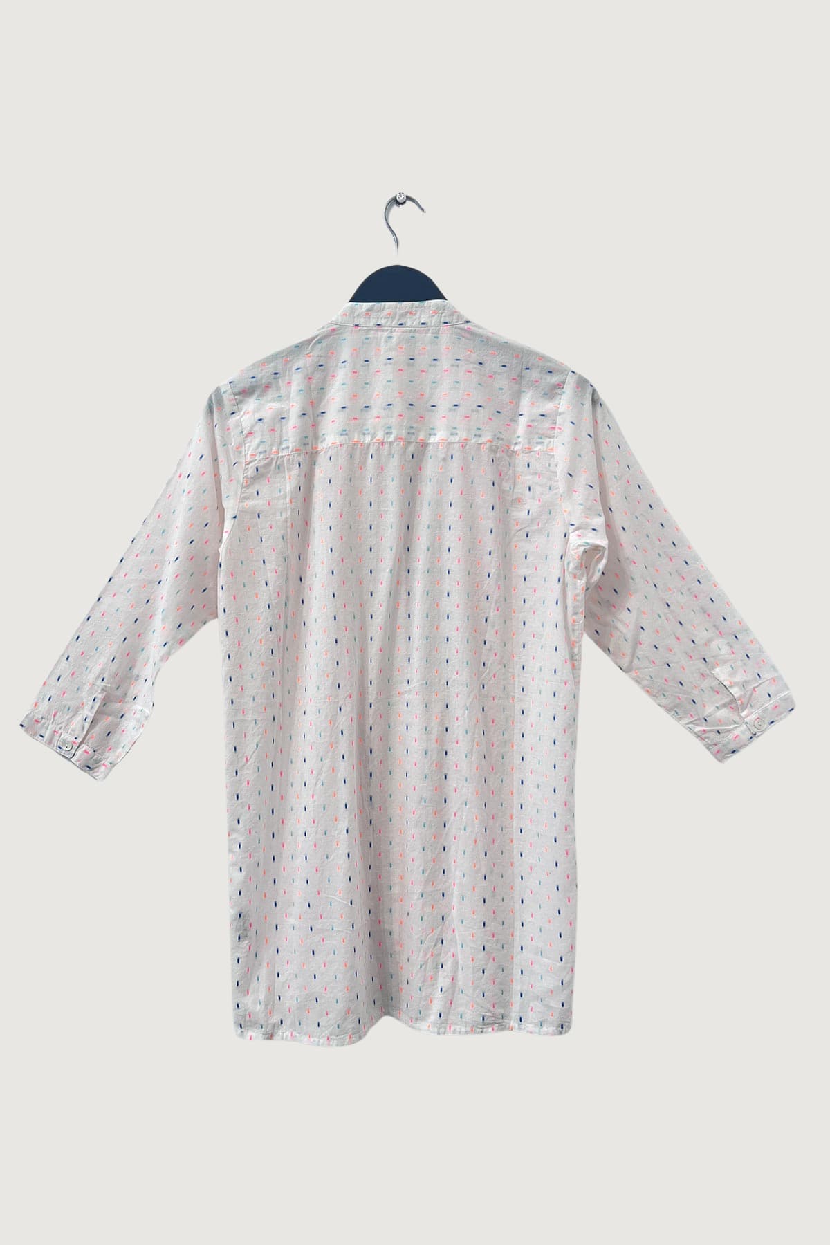 Mia Strada London Cotton Swiss Dot Pleated Shirt