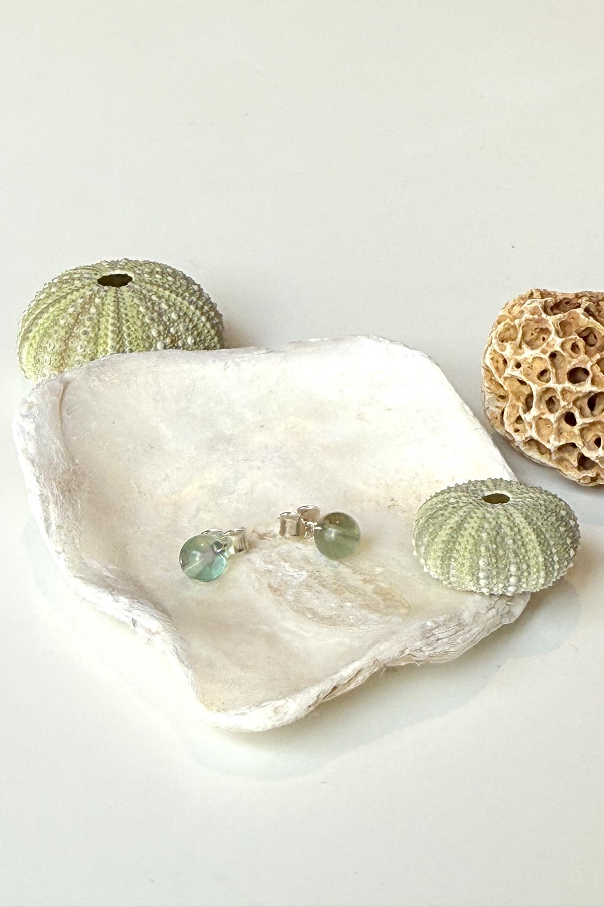 Cranberry Gemstone Stud Earrings