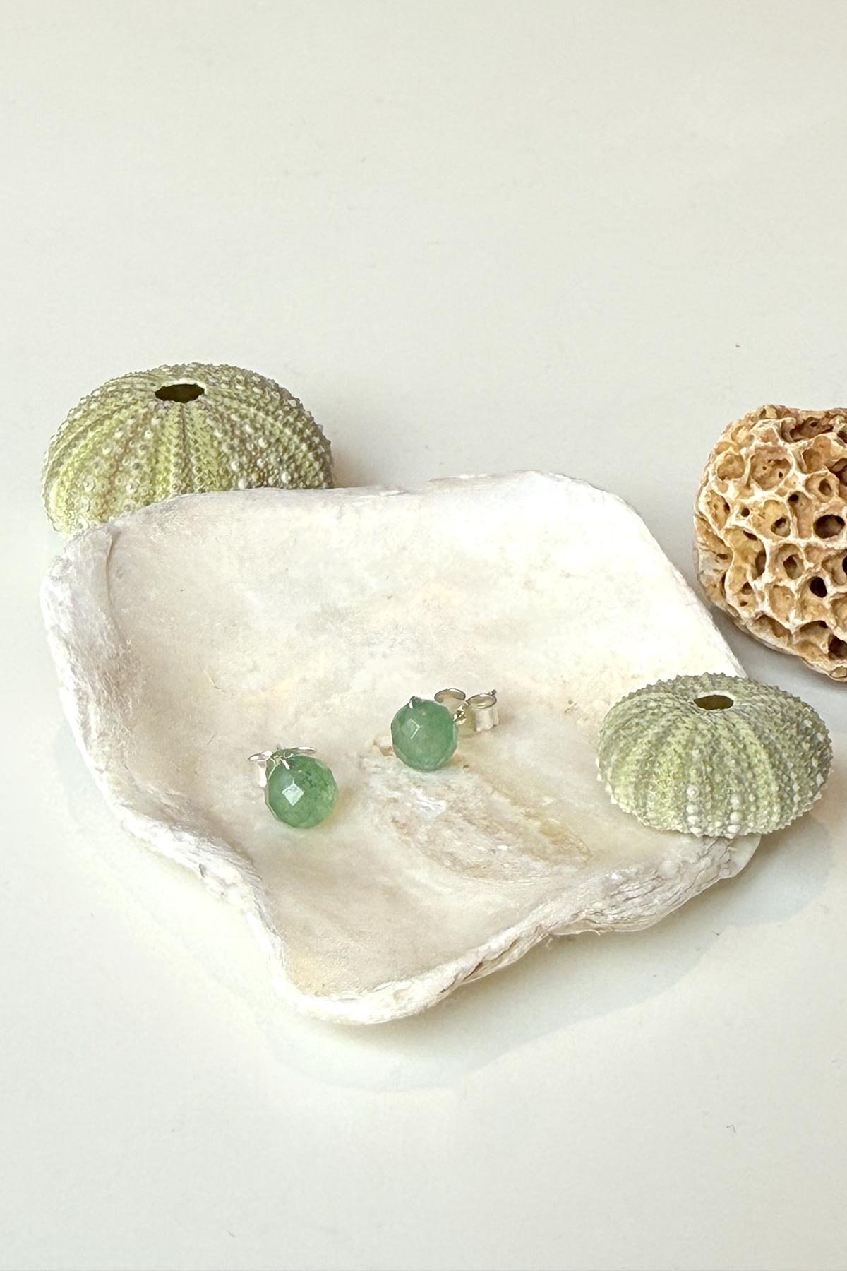 Cranberry Gemstone Stud Earrings