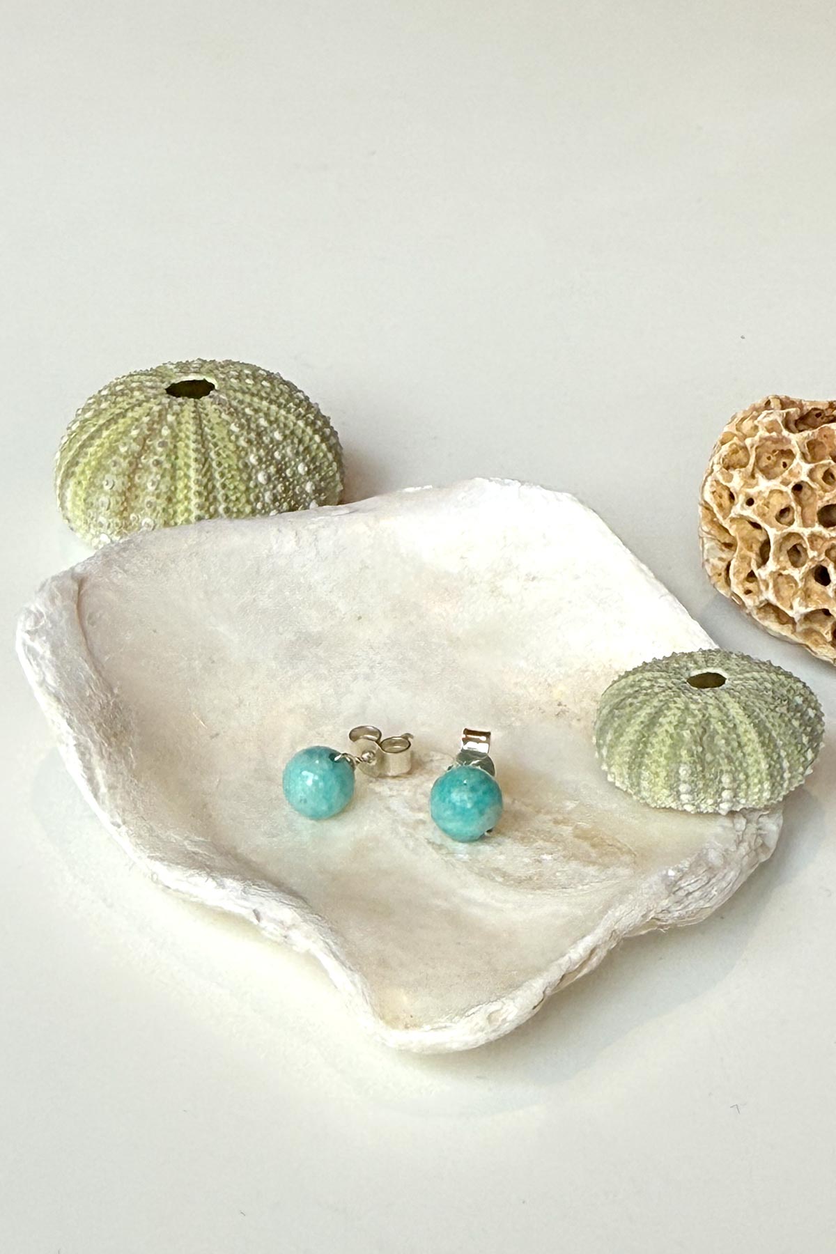 Cranberry Gemstone Stud Earrings