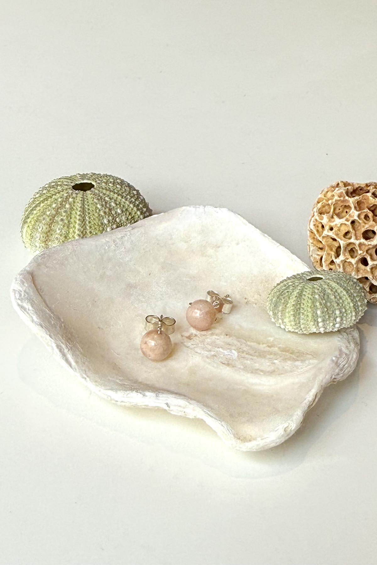Cranberry Gemstone Stud Earrings