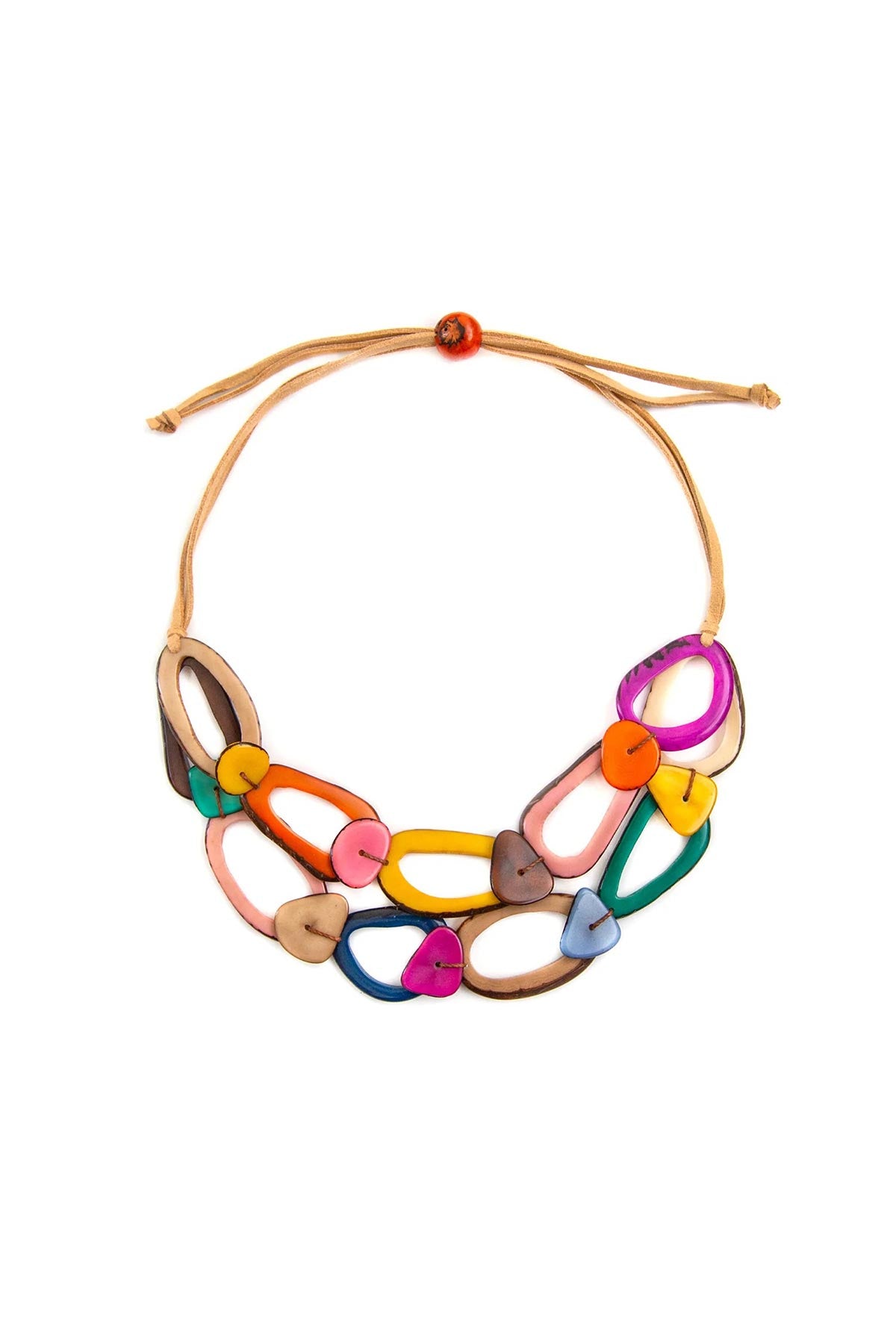 Tagua By Soraya Cedeño Crystal Organic Tagua Necklace In Fall