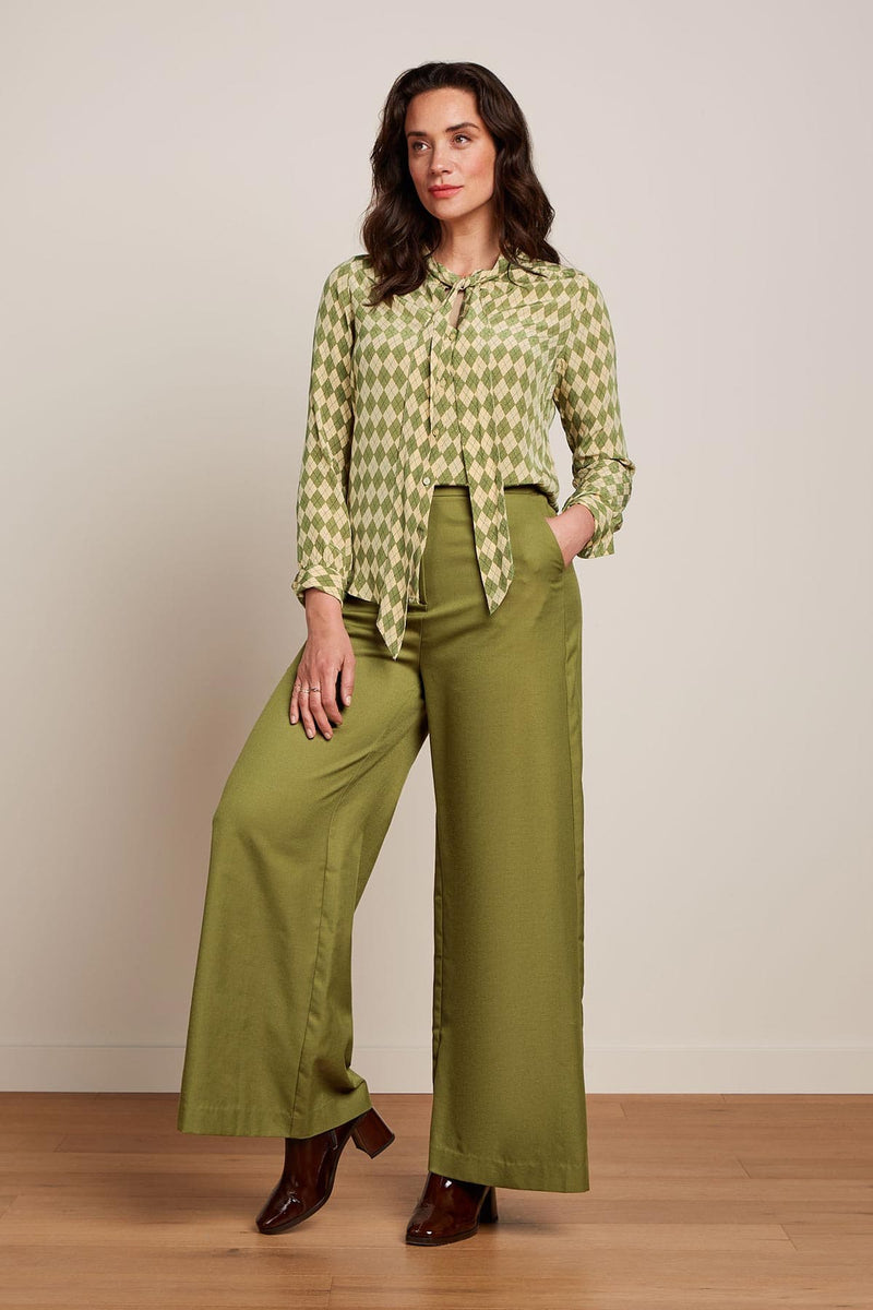 King Louie Delia Blouse Farrow In Guacamole