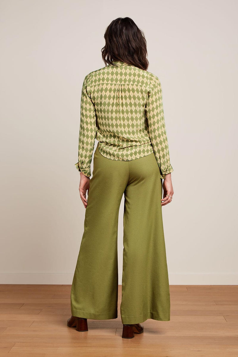 King Louie Delia Blouse Farrow In Guacamole