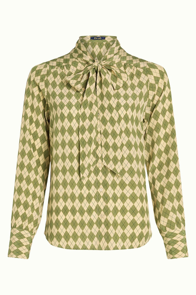 King Louie Delia Blouse Farrow In Guacamole