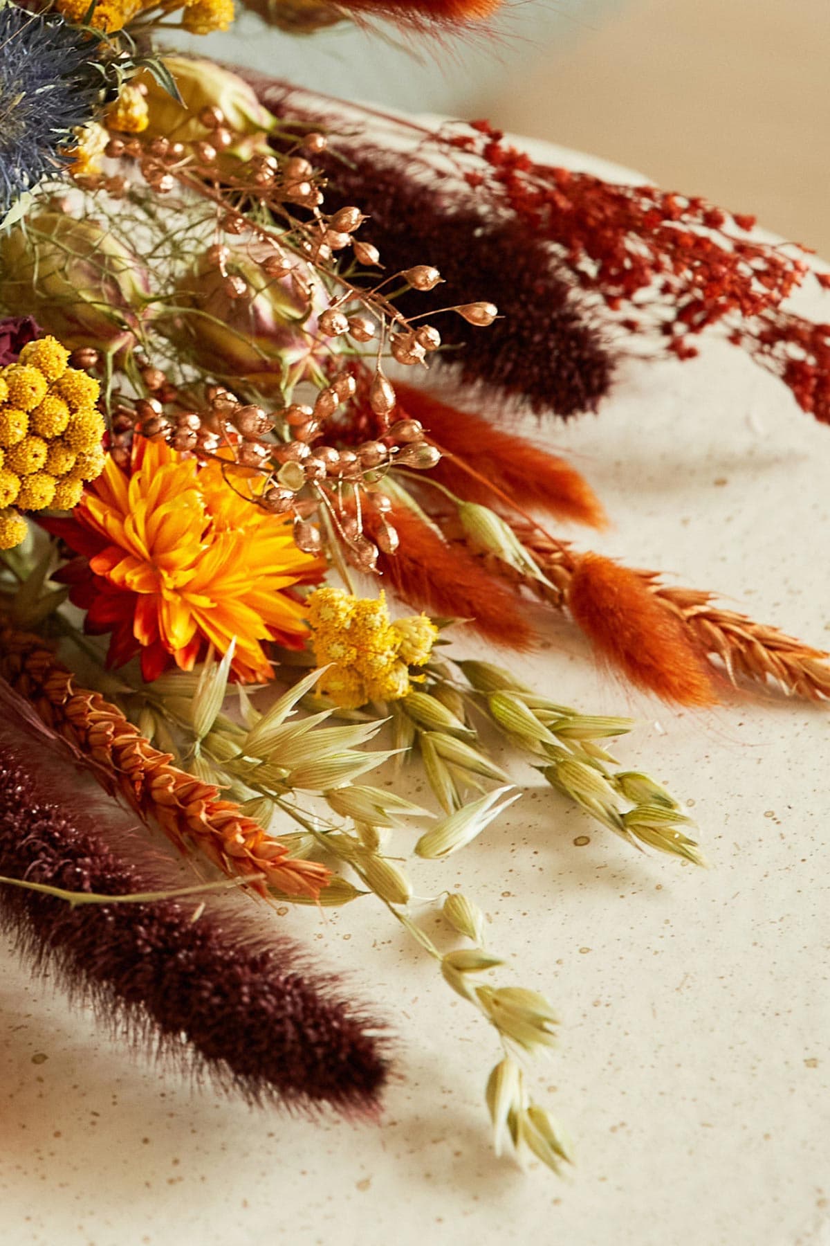 Wildflowers By Floriette Medium Dried Flowers Field Bouquet In Harvest Sunset