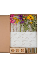 Wildflowers By Floriette Dried Flowers Mailer Gift Box With Vases In Multi