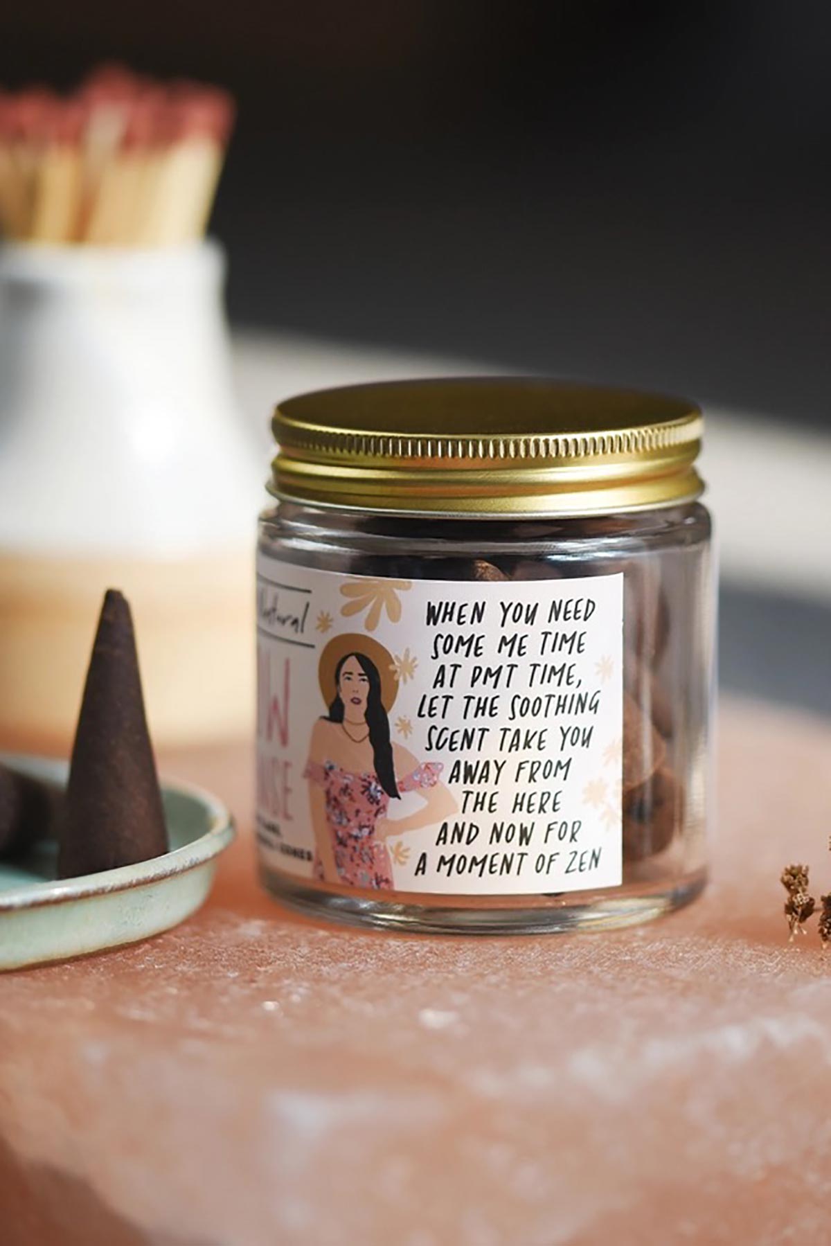 Paper Plane Flow Incense Jar Of Incense Cones | Plant Based & Vegan