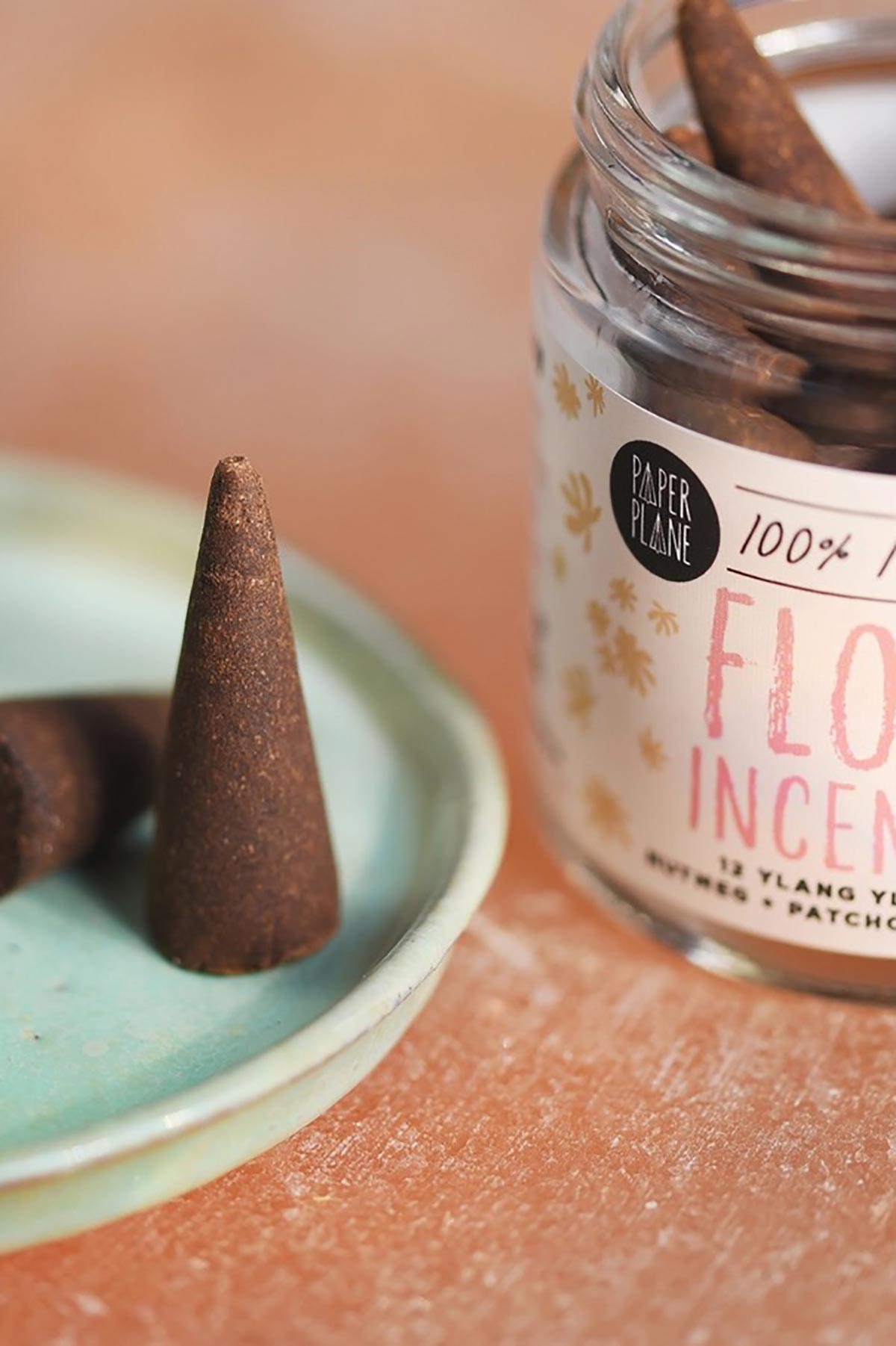 Paper Plane Flow Incense Jar Of Incense Cones | Plant Based & Vegan