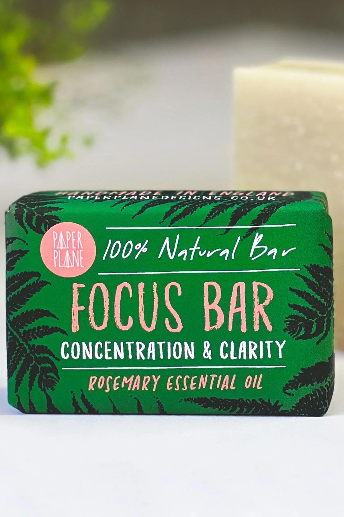 Paper Plane Focus Bar 100% Natural Vegan Rosemary Soap