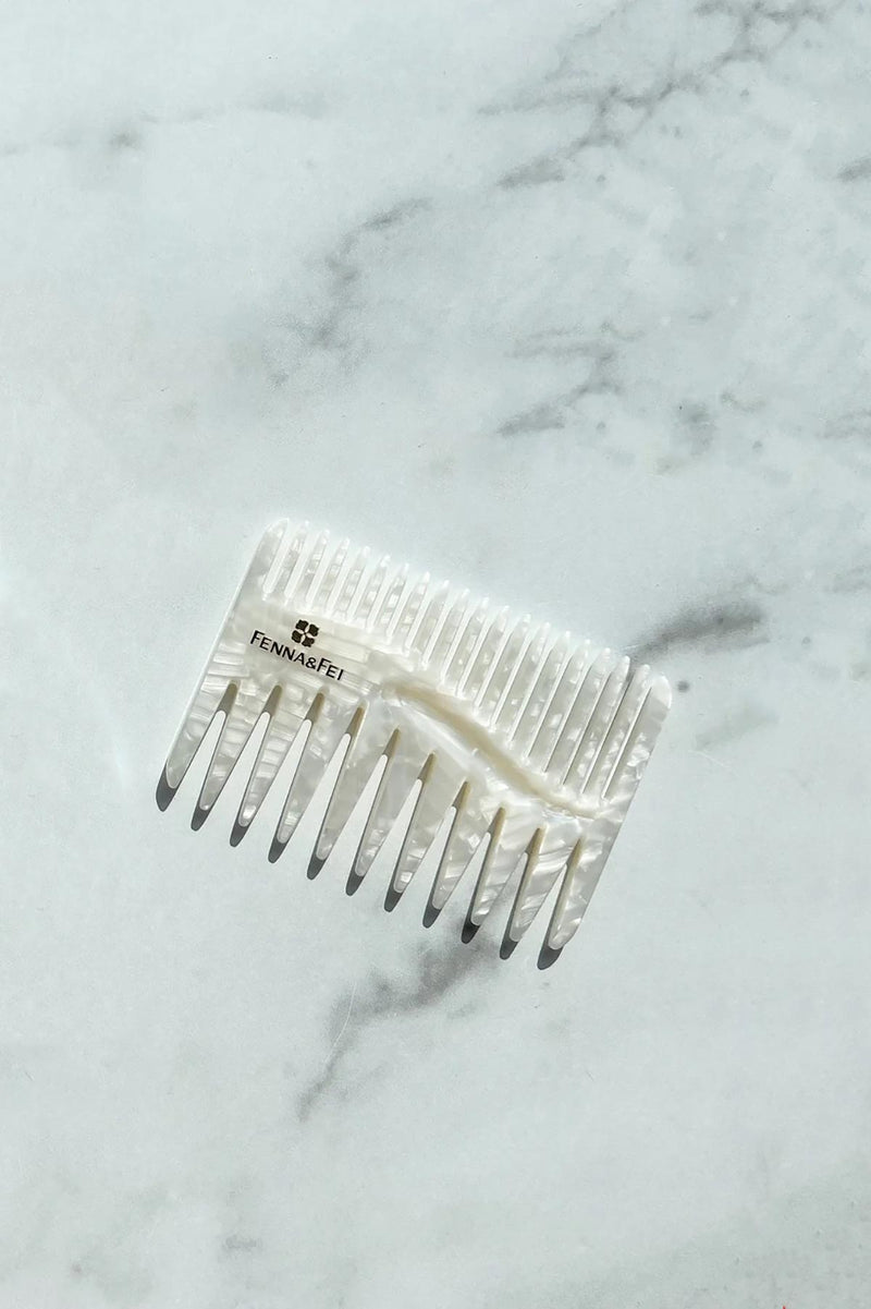 FennaAndFei French Double Sided Sectioning And Styling Comb In Quartz