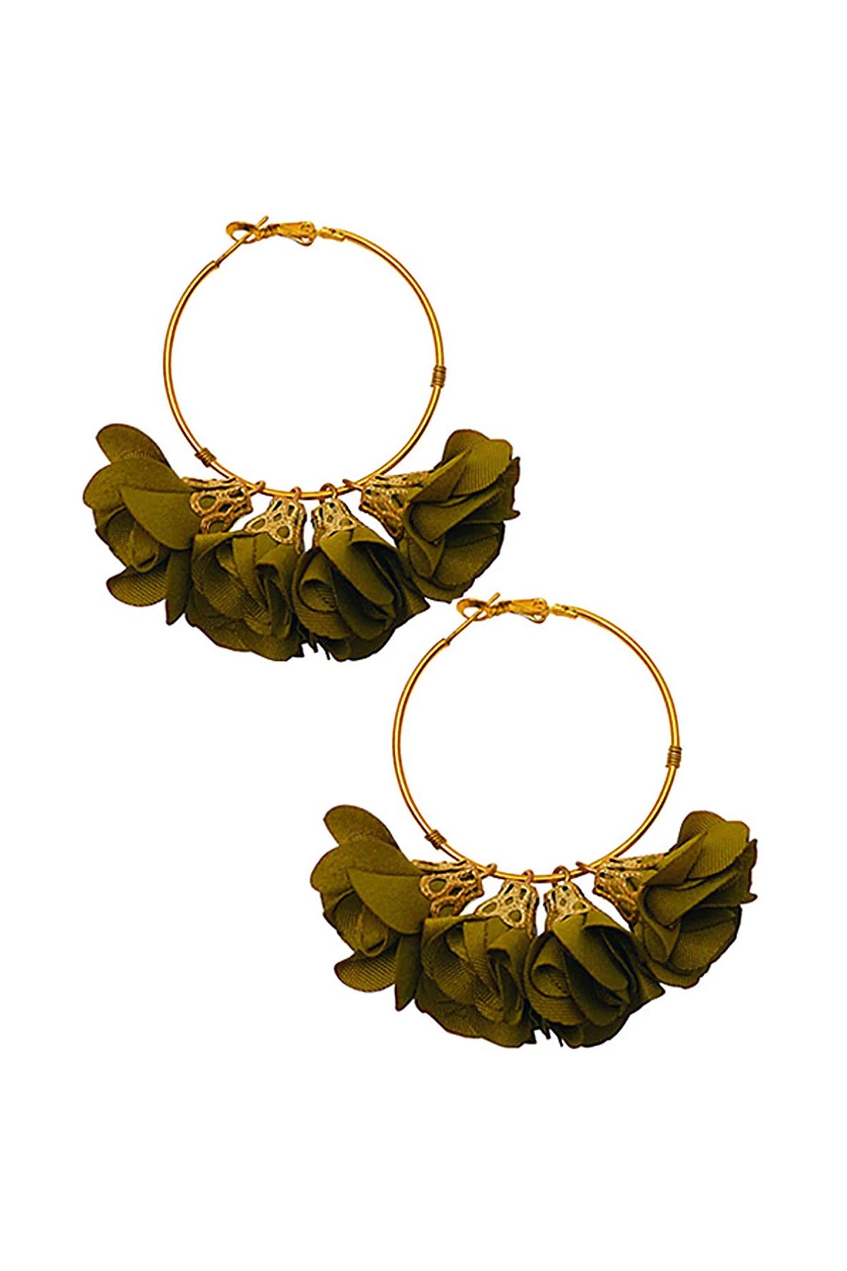 Lotusfeet Frida Flower Hoop Statement Earrings