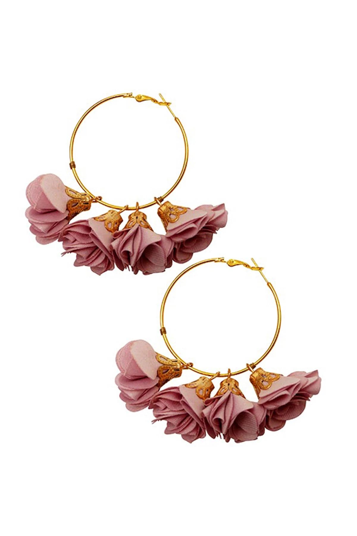 Lotusfeet Frida Flower Hoop Statement Earrings