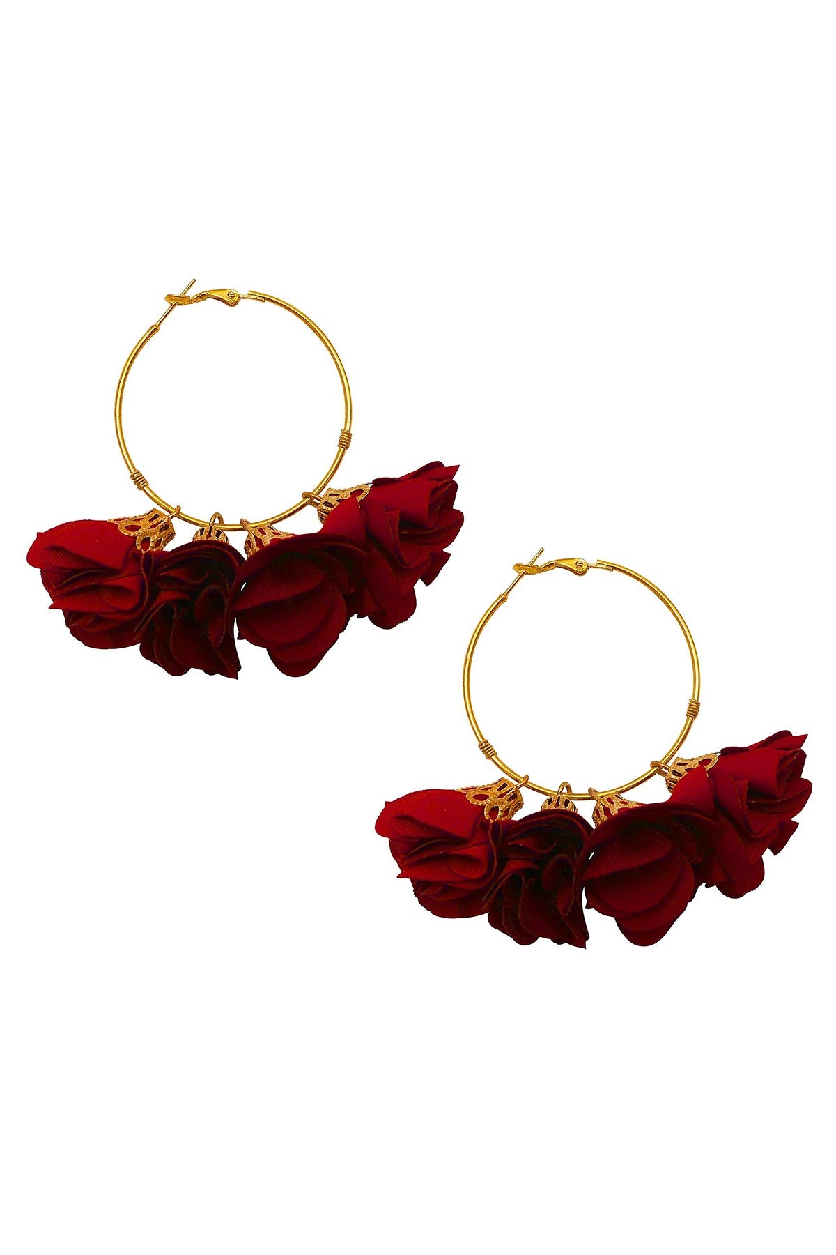 Lotusfeet Frida Flower Hoop Statement Earrings