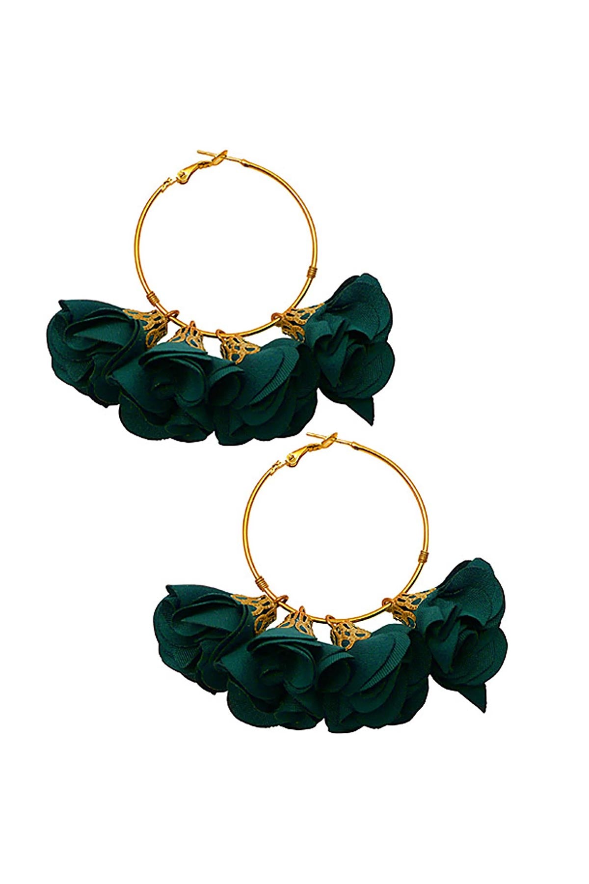 Lotusfeet Frida Flower Hoop Statement Earrings