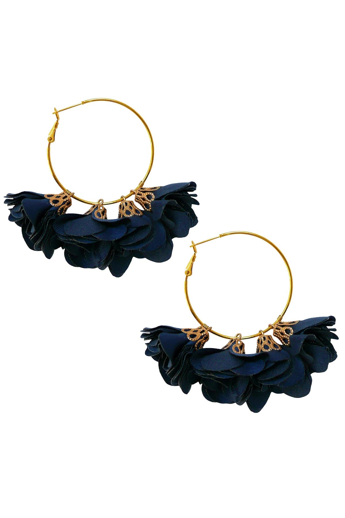 Lotusfeet Frida Flower Hoop Statement Earrings