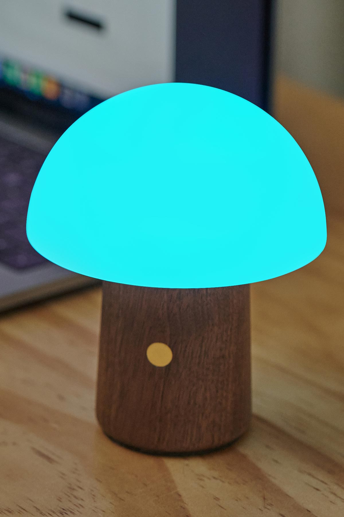 Gingko Design Mini Alice Mushroom Lamp | Natural Walnut Wood