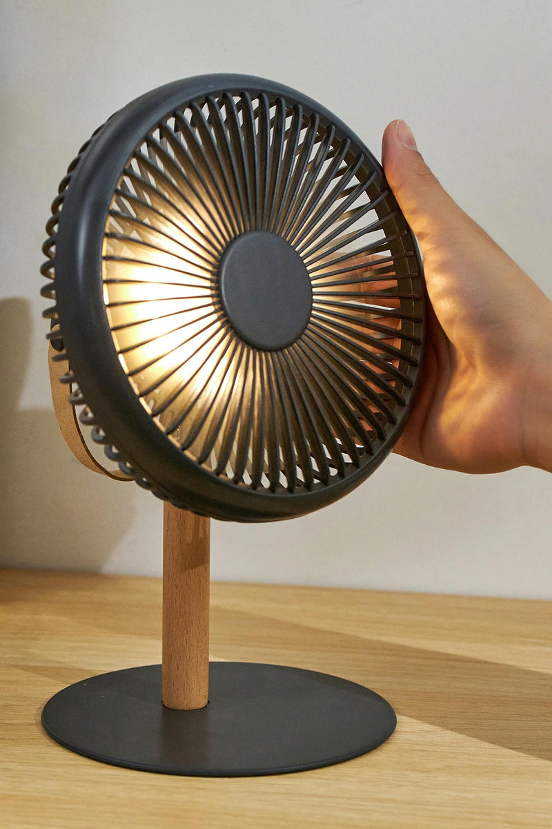 Gingko Design Beyond Portable & Detachable Desk Fan + Light In Grey