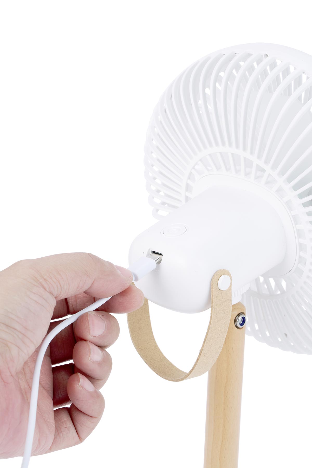 Gingko Design Beyond Portable & Detachable Desk Fan + Light In White