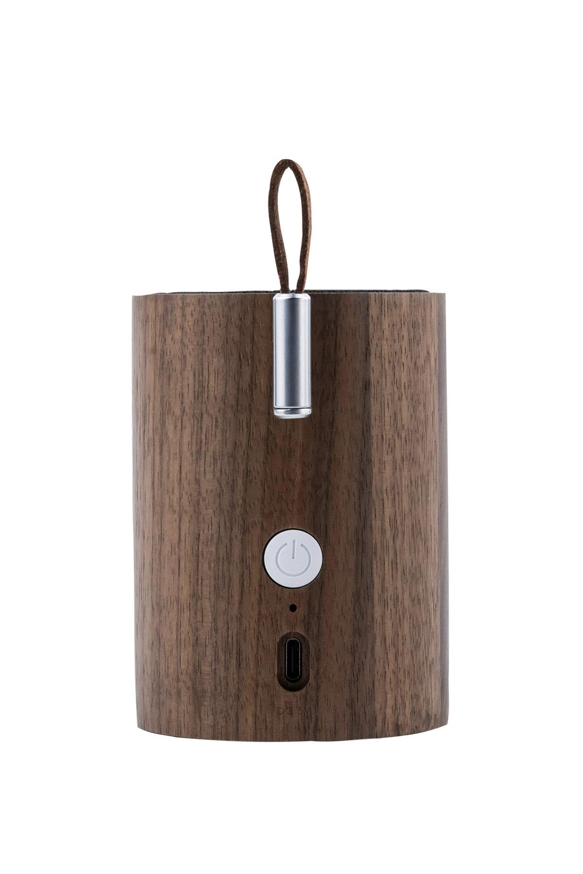 Gingko Design Drum Light Bluetooth Speaker | Natural Walnut Wood