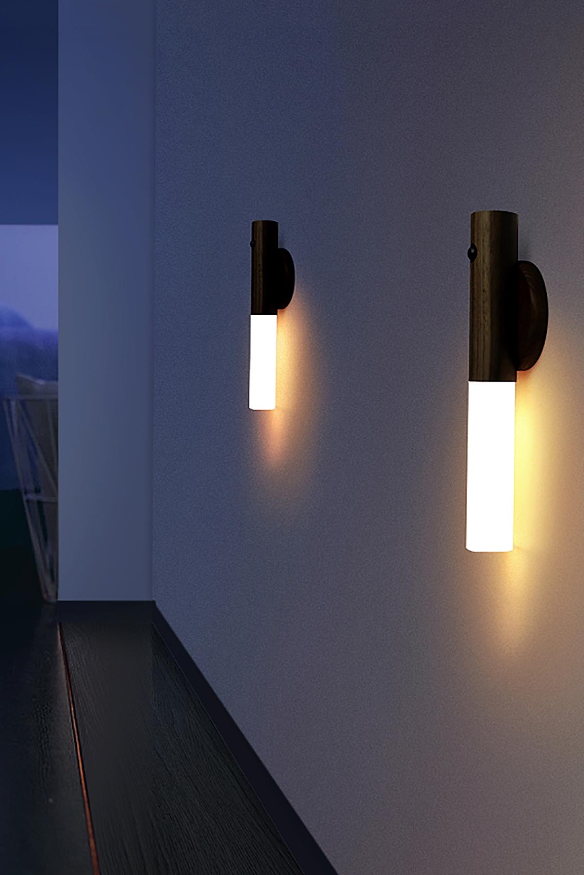 Gingko Design Smart Baton Light | Natural Walnut Wood