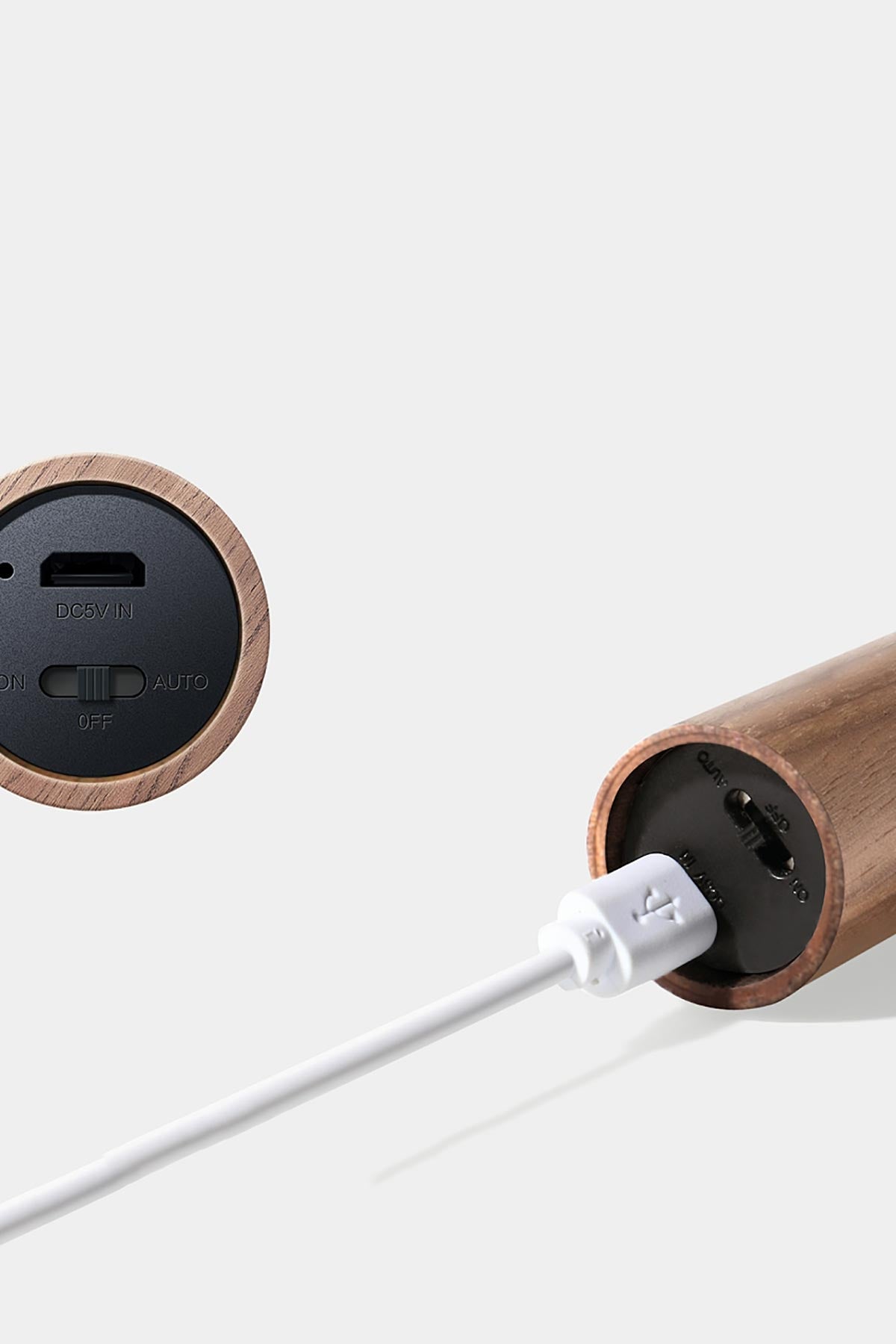 Gingko Design Smart Baton Light | Natural Walnut Wood