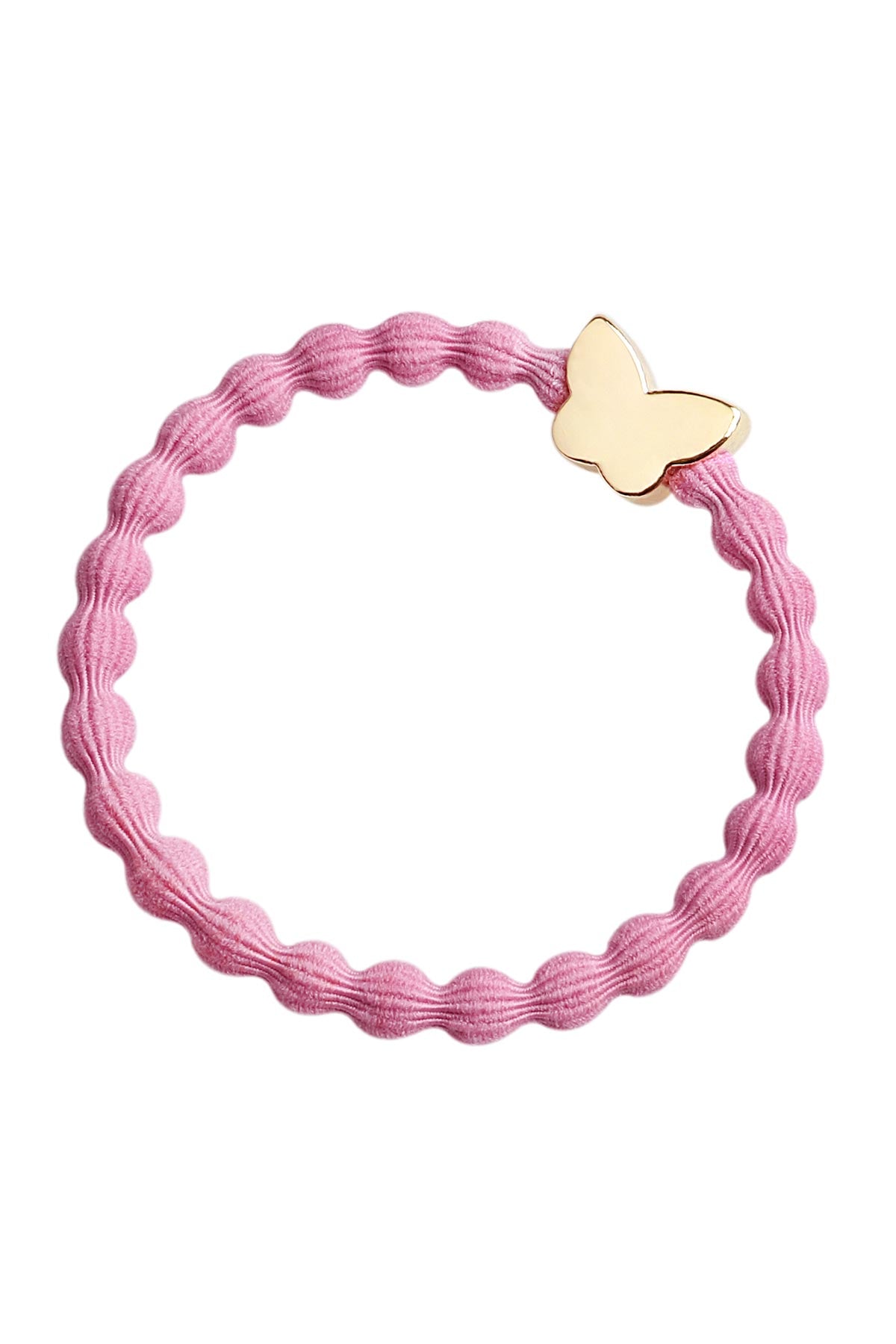 by Eloise Gold Butterfly Hairband In Rose Pink