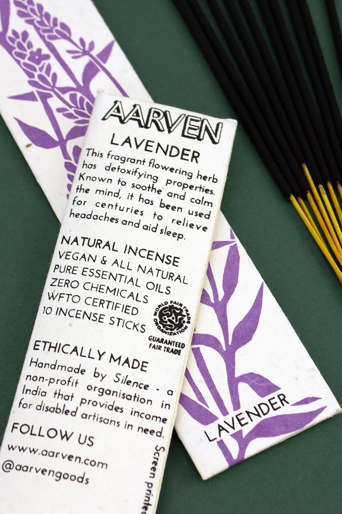 Aarven Handcrafted Lavender Incense Sticks