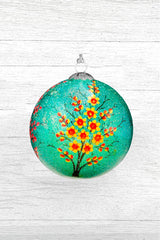 Honest Handcrafted Paper Mache Baubles Floral Positivity