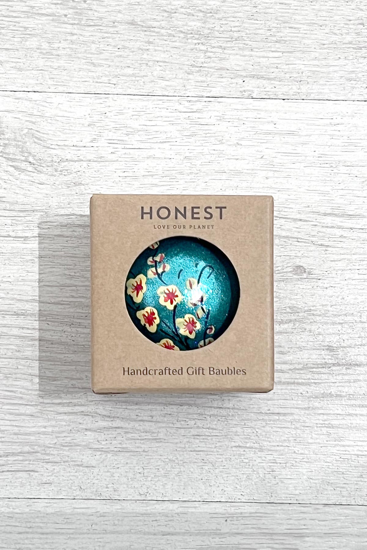 Honest Handcrafted Paper Mache Baubles Floral Positivity