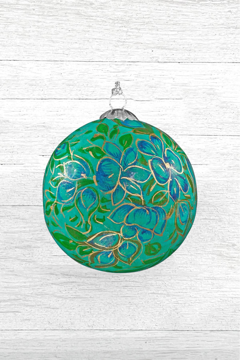 Honest Handcrafted Paper Mache Baubles Spring Greens