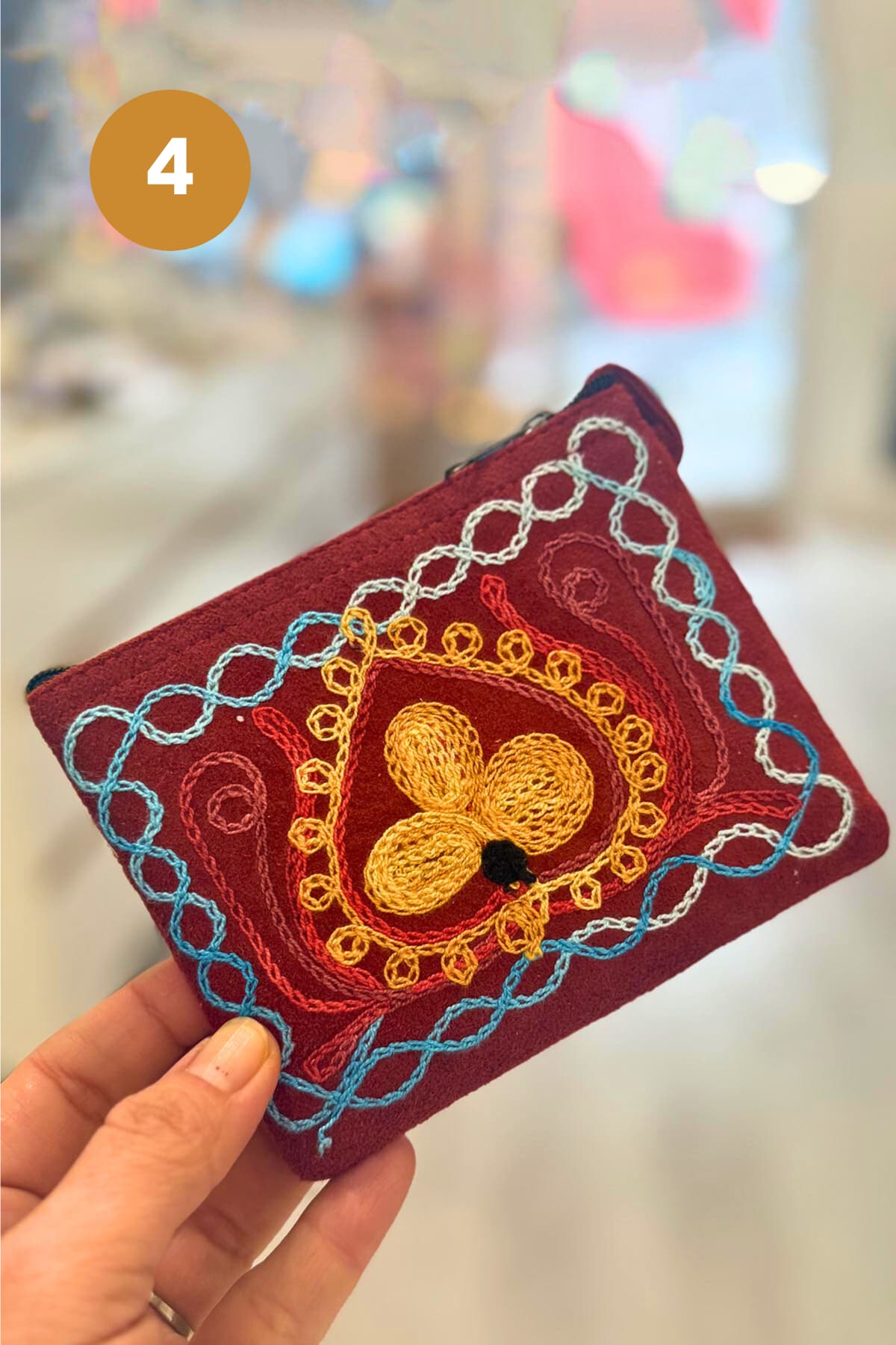 The India Shop Handmade Small Floral Purse