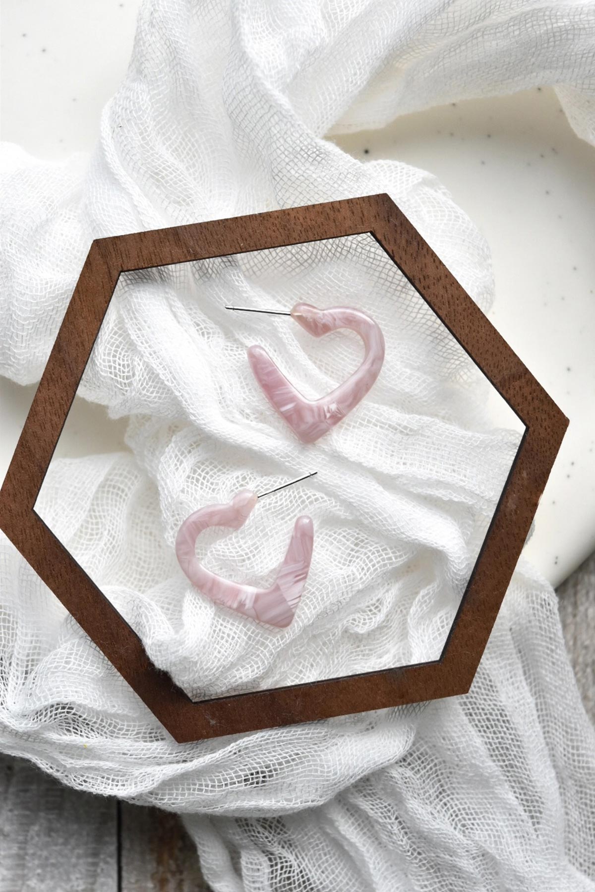 Fenna And Fei Heather Mini Heart Hoops