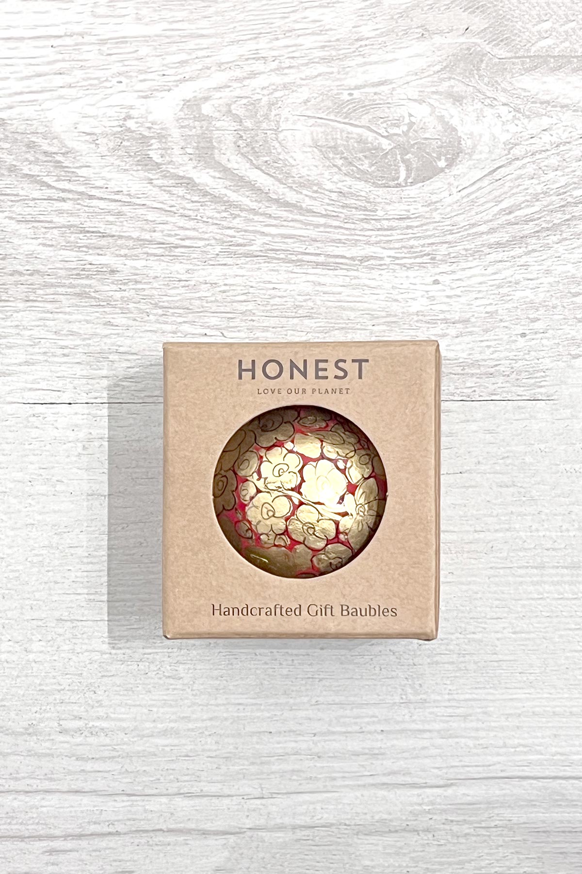 Honest Handcrafted Paper Mache Baubles Enchanted Red