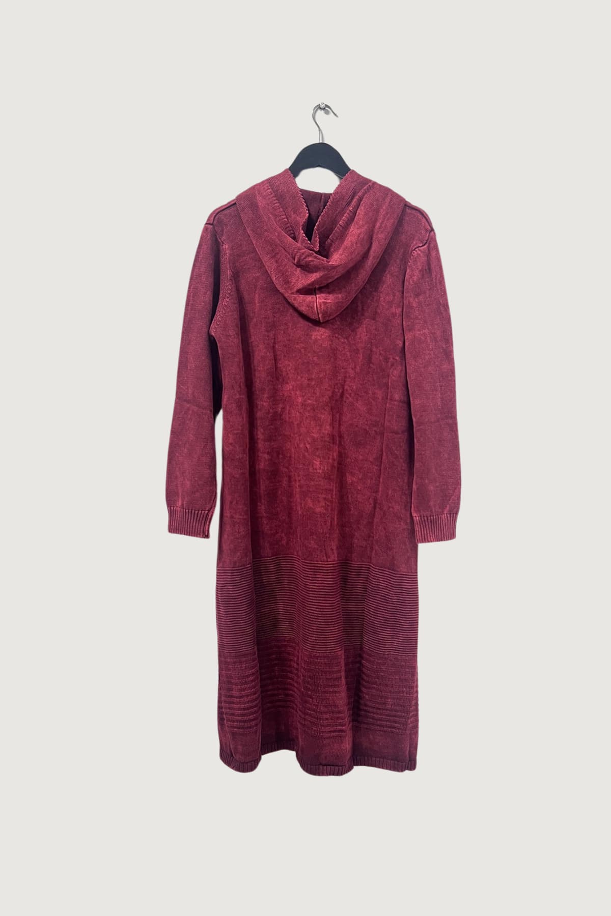 Mia Strada London Hooded Cotton Cardi Dress In Berry